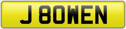 Jim Bowen's Number Plate for Sale.